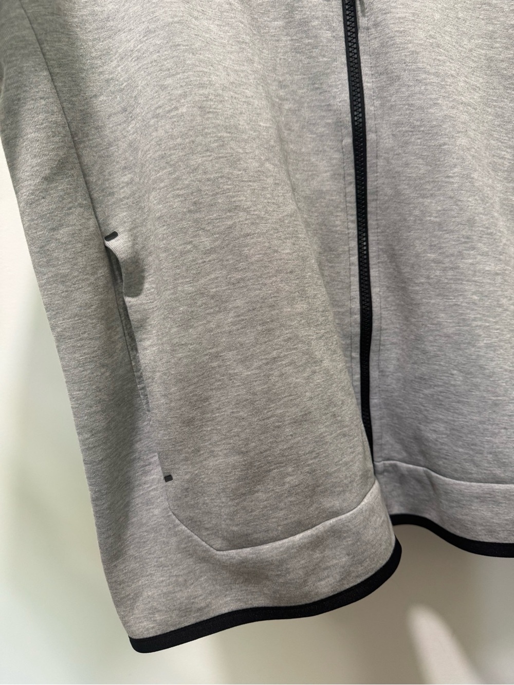 Nike Tech Light Gray Full-Zip Jacket with Black Trim | Good Used Condition - Picture 4 of 11